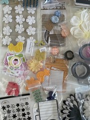 Huge Mixed Scrapbooking Em2 Lot Embellishments Doodlebug Ribbon Disney Flowers