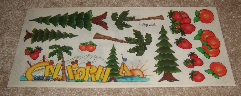 Stamping Station Clear Sticker Sheet ~ Travel…..State of California (2000)