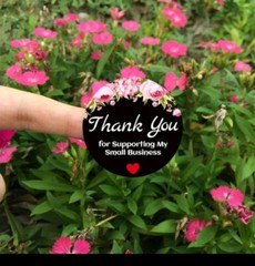 Set Of 2 Rolls Of 500 Stickers Each With The Thank You Logo