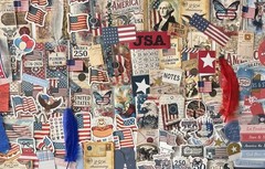 25pcs AMERICA 250 USA JUNK JOURNAL RANDOM SCRAPBOOK CARD KIT – MIXED MEDIA
