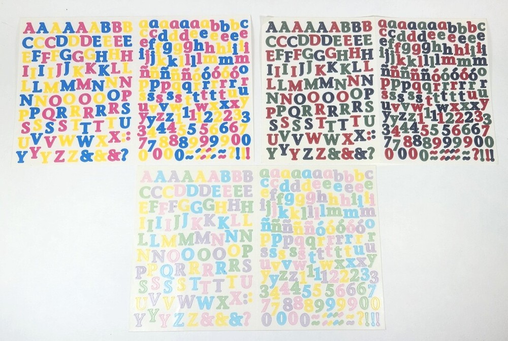 Creative Memories MINI ABC/123 Sticker Sets – U PICK Sassy & Classy Vintage