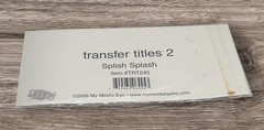 My Mind’s Eye Splash Splash Rub On Transfer Titles Scrapbooking Toddler NEW