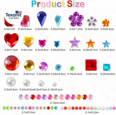 2774Pcs Gem Stickers Jewels for Crafts, Self Adhesive Rhinestone Jewel Stick on