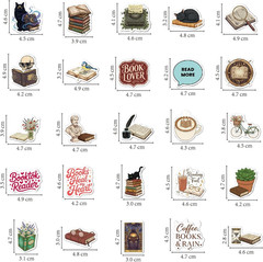 200 PCS Book Stickers for Adults,Bookish Stickers for Kindles,Book Journal Stick