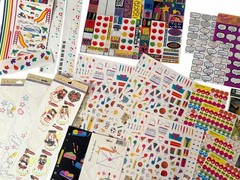 40+ Partial Sticker Sheets 80s 90s Hallmark Sandylion Grossman Junk Journal Lot