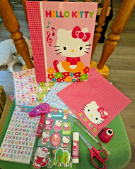 Hello Kitty Scrapbook & Assortment of HELLO KITTY ASSESSORIES FROM ORIGINAL KIT
