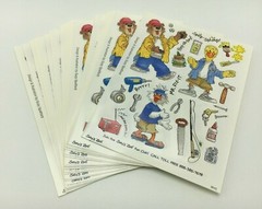 Suzy’s Zoo Scrapbooking Stickers 25 Sheets Mr Fix It Father Dad Tools Hammer DIY