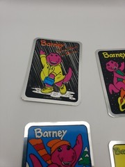 Vintage 90s Stickers Lot of 10 BARNEY FOIL MYLAR Vending Machine Sticker 1992