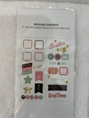 Pen+Gear Paper Lot Of 3 Pack 4-3″x8 Assorted Stickers Sheets #2