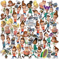 JIMMY NEUTRON VARIETY DIE CUT VINYL 50 CT STICKER PACK
