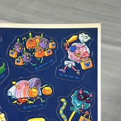 RARE Vintage Sticker Sheet Hallmark Cards 1984 Trick Or Treat Candy Costume HTF