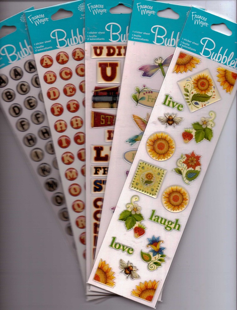 Frances Meyer Bubblets sticker sets- Various Themes – You Choose- Super Cute!!