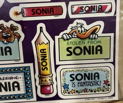 Vtg 1983 SONIA Celebrity Stickers Sealed Mark I Name Stickers