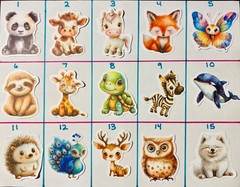 Cute Waterproof Vinyl Stickers – Pick Your Own Design – Aesthetic Funny Animal D