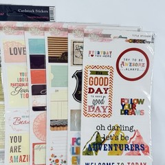 Glitz Scrapbook Stickers Embellishments Amy Tangerine Studio Calico LOT of 23 A