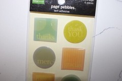 Making Memories ~ Thank You ~ X-Large 6PC Page Pebbles Self Adhesive Scapbooking