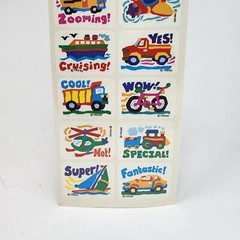 VINTAGE 1996 APPLAUSE TRANSPORTATION STICKERS BUS TRUCK BOAT CAR NEW IN PACKAGE