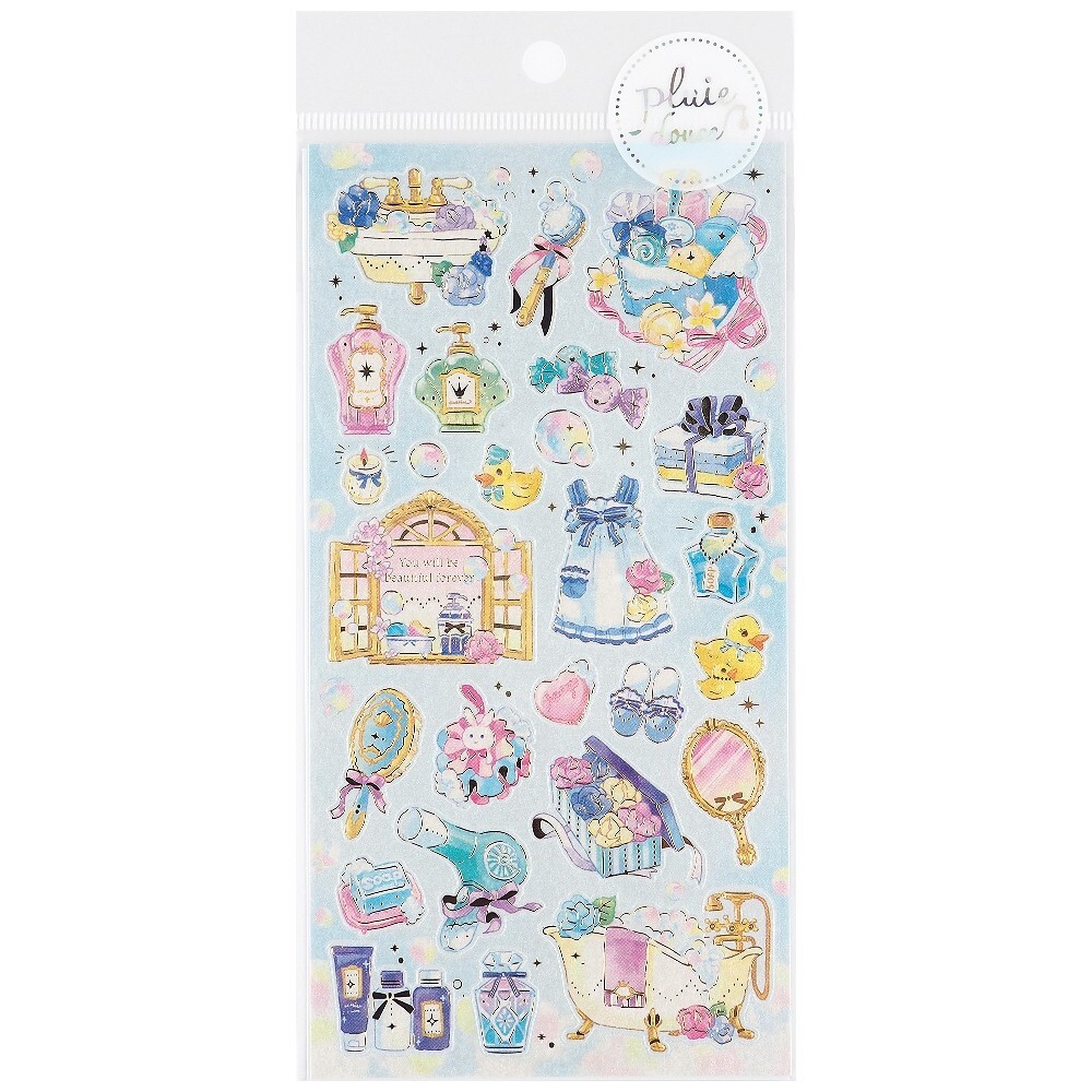 Mind Wave Pluie Douce Girly Watercolor Foil Stamping Stickers / Sleep Over
