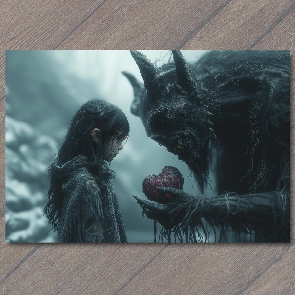 STICKER Girl Monster Human Heart Weird Creepy In Love Nightmare Scary Unusual