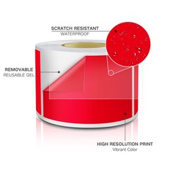 Red Rectangle Sticker Labels 3×2 Inch Vinyl Stickers Color Coding Name Tags R…