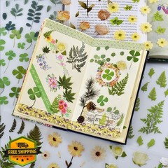 DAPUTOU Green Floral Scrapbook Stickers 400pc