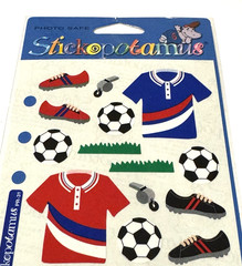Stickopotamus Sticko Scrapbook Stickers Soccer Ball Sport SPPH-14 Photo Safe NEW