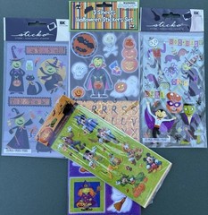 Halloween Sticker Bundle! 4 New Old Stock Packages. Disney, Sticko, Good Old