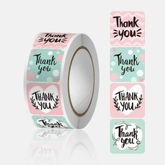 100-500pcs Flower Handmade with Love Stickers for Small Business Packaging Bakin