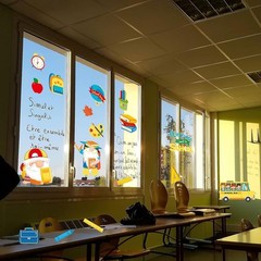 Delightful 8-Pack Back to School Window Decor – Reusable PVC Clings for Kids