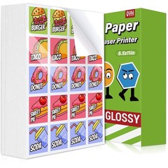 Glossy Vinyl Sticker Paper 240 Sheets for Inkjet/Laser