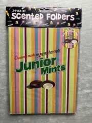 vintage TOOTSIE ROLL / JUNIOR MINTS SCENTED FOLDERS scratch & sniff / NEW