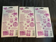 Le Trend Enterprises Sparkle Stickers Beaming Bugs 1999 NOS 3 Packages