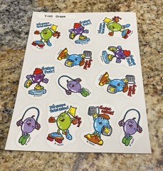 Rare VTG Trend T-143 Scratch N’ Sniff smelly Stickers GRAPE Smell