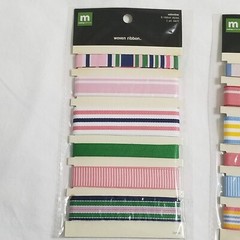 NEW Lot 4 Pkgs Making Memories Woven Ribbon Decorative Stripe Scrapbooking -B