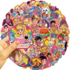 Set of 50 Kawaii Anime Retro Vinyl Waterproof Stickers Waterbottle Laptop