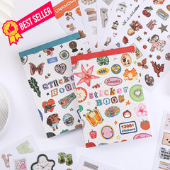Girl’s Korean Sticker Book, Food and Daily Life Theme – 1300+ Cute Dream Pink