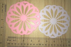 10 VINTAGE DOILY cardstock paper die cut embellishments