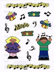 3 Sheets PROVO Craft MUSIC Class Notes Tunes WOW Scrapbook Stickers
