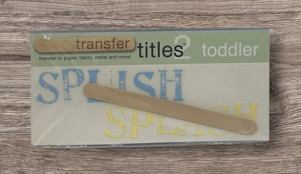 My Mind’s Eye Splash Splash Rub On Transfer Titles Scrapbooking Toddler NEW