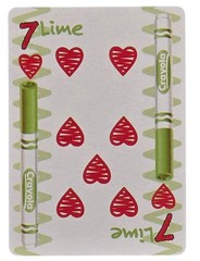 Crayola Crayon Color Art Project Lime Green Cards Perfect Junk Journal Scrapbook