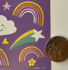 RAINBOWS & CLOUDS Stickers(36pc)AGC…Weather…Stars…Flowers…Hearts…Card Making…