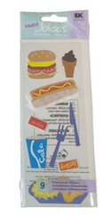 Fast Food~Cola~Hotdog~Hamburg~Touch of Jolee’s Dimensional Scrapbook Stickers