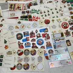 Vintage Christmas Stickers & Present Gift Tags * New* Scrapbook