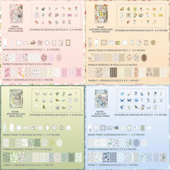 Scrapbook Supplies Kit – 400Pcs Vintage Floral Scrapbook Paper & Junk Journal St