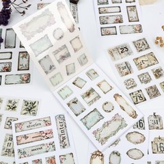 Dwpetzo Flroal Lace Tags Labels Stickers for Junk 4.13 x 5.83, Floral