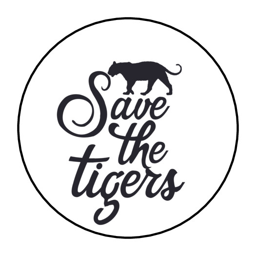 30 SAVE THE TIGERS STICKERS ENVELOPE SEALS LABELS 1.5″ ROUND