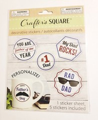 Crafter’s Square Father’s Day Coffee Mug Decorative Stickers, 2 Packs Stickers