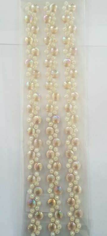 CraftbuddyUS CB118CH – 3 Self Adhesive Rhinestone Stripes, Color – CHAMPAGNE