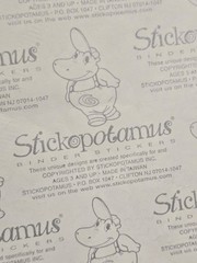 Vintage Stickopotamus Binder Stickers Lot Holographic 90s Y2K Peace Love Flower