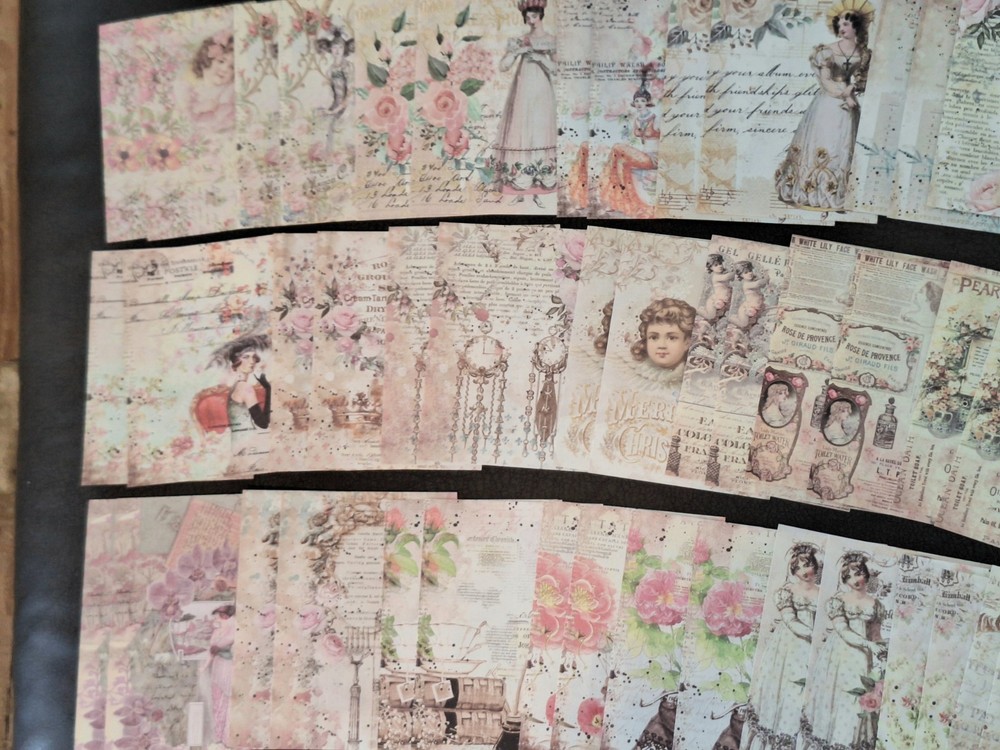 100pc Scrapbooking JJ Craft Kit Eph Paper Pack Victorian.Characters New Design